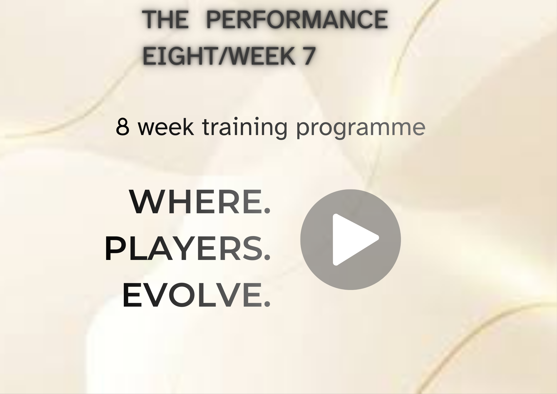 The Performance Eight, Week 7