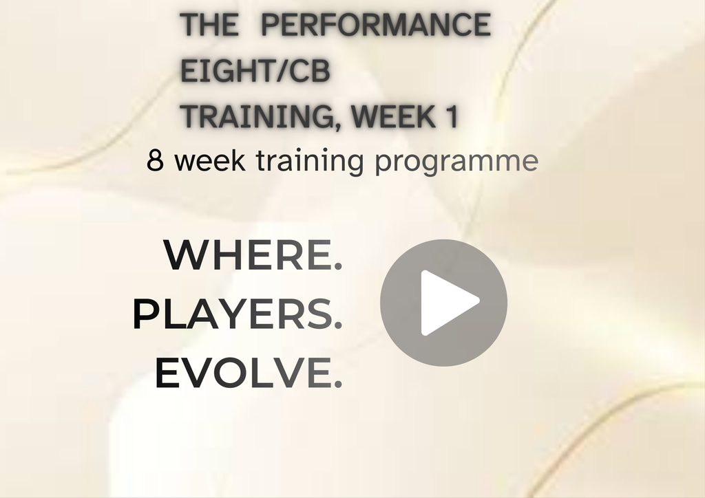 The Performance Eight, Centre back training, week 1